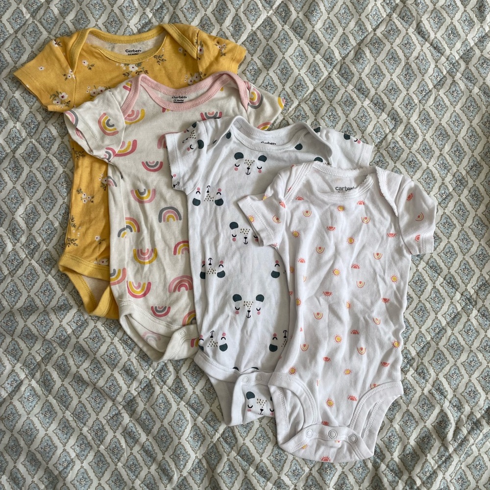 Gerber Multicolor Baby Bodysuit Set